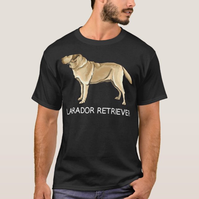 Yellow Labrador Retriever Crazy Dog T-Shirt (Vorderseite)