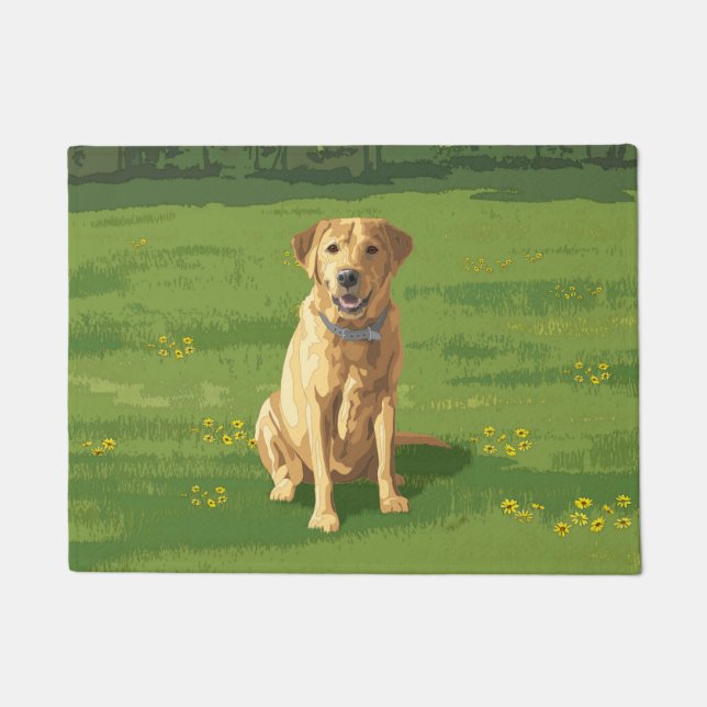 Yellow Labrador Retriever Dog Fußmatte (Vorderseite)