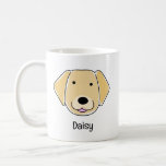 Yellow Labrador Retriever Dog Kaffeetasse<br><div class="desc">Treat yourself or the Labrador lover in your life to this gorgeous illustrated Labrador Retriever dog mug,  personalized with the dog's name. 

Any dog owner would love to have this adorable mug in the cupboard.</div>