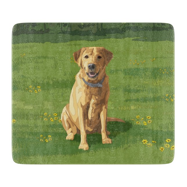 Yellow Labrador Retriever Dog Schneidebrett (Vorderseite)