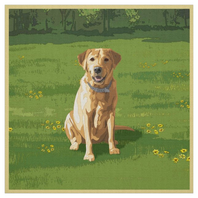 Yellow Labrador Retriever Dog Stoff (Muster)