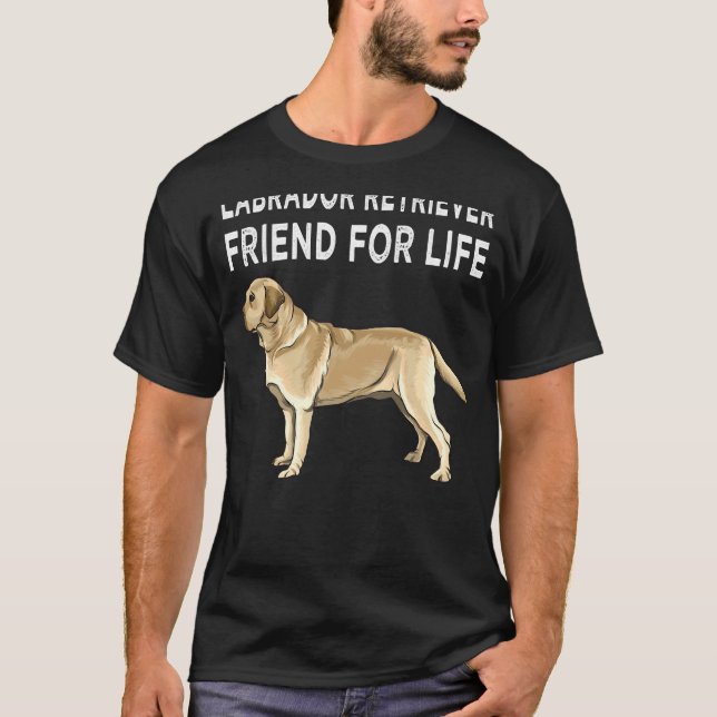 Yellow Labrador Retriever Friend for Life Dog Frie T-Shirt (Vorderseite)
