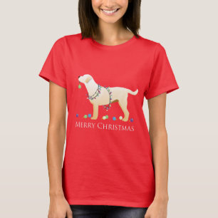 Yellow Labrador Retriever Frohe Weihnachtsgestaltu T-Shirt