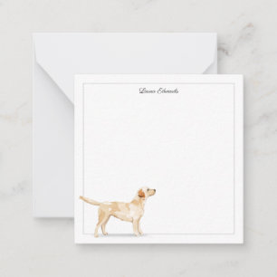 Yellow Labrador Retriever Gray Border Square Mitteilungskarte