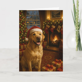 Yellow Labrador Retriever Holiday Karte