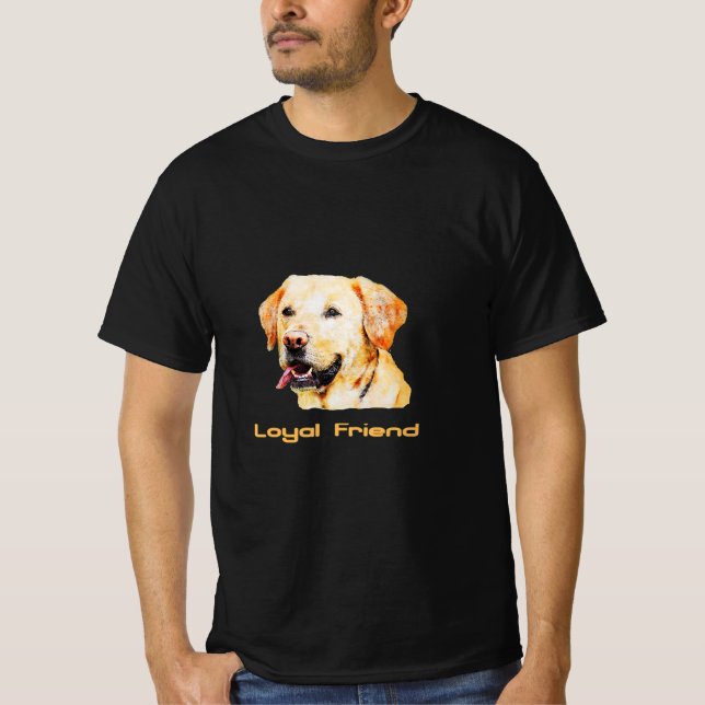 Yellow Labrador Retriever Loyal Friend T-Shirt (Vorderseite)