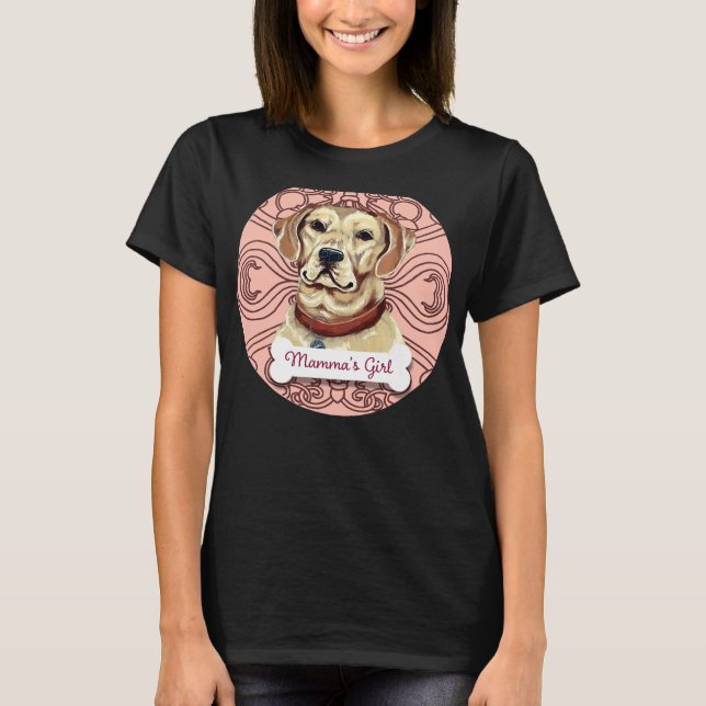 Yellow Labrador Retriever Mamma S Girl Pale T-Shirt (Vorderseite)