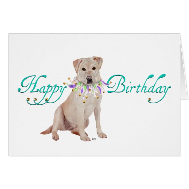 Yellow Labrador Retriever Party (Vorderseite (Horizontal))