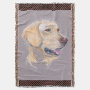 Yellow Labrador Retriever Portrait Decke