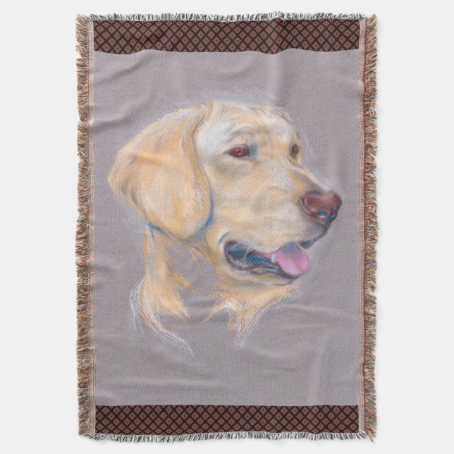 Yellow Labrador Retriever Portrait Decke (Vorderseite Vertikal)