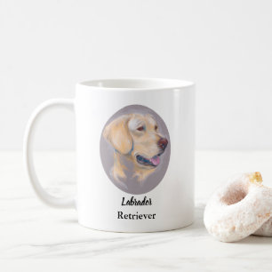 Yellow Labrador Retriever Portrait Personalisiert Kaffeetasse