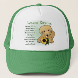 Yellow Labrador Retriever Puppy Gips Truckerkappe