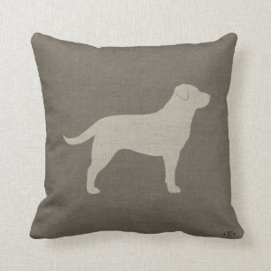 Yellow Labrador Retriever Silhouette  Hund Lover's Kissen