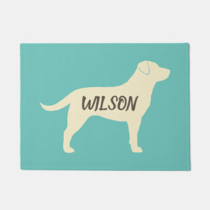 Yellow Labrador Retriever Silhouette Labrador Love Fußmatte