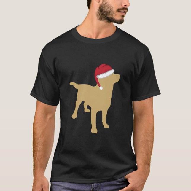 Yellow Labrador Retriever Weihnachten Weihnachten T-Shirt (Vorderseite)