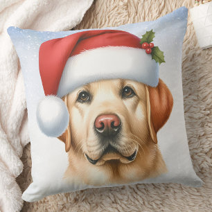 Yellow Labrador Retriever Weihnachts Weihnachtsgot Kissen
