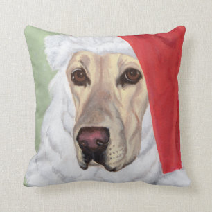 Yellow Labrador Santa Pillow Kissen