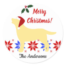 Yellow Labrador Silhouette Weihnachten