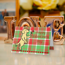 Yellow Labrador Tiny Heart Blume Valentine