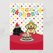 Yellow Labrador und Black Labrador Birthday Party