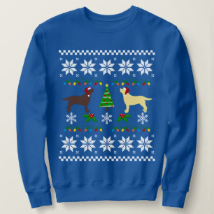 Yellow Labrador und Schokolade Labrador Weihnachte Sweatshirt
