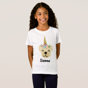 Yellow Labrador Unicorn Little Girl Birthday Party T-Shirt