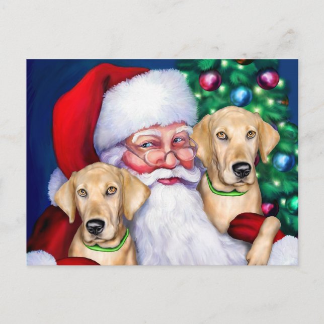 Yellow Labrador Weihnachten Weihnachten Weihnachte (Vorderseite)