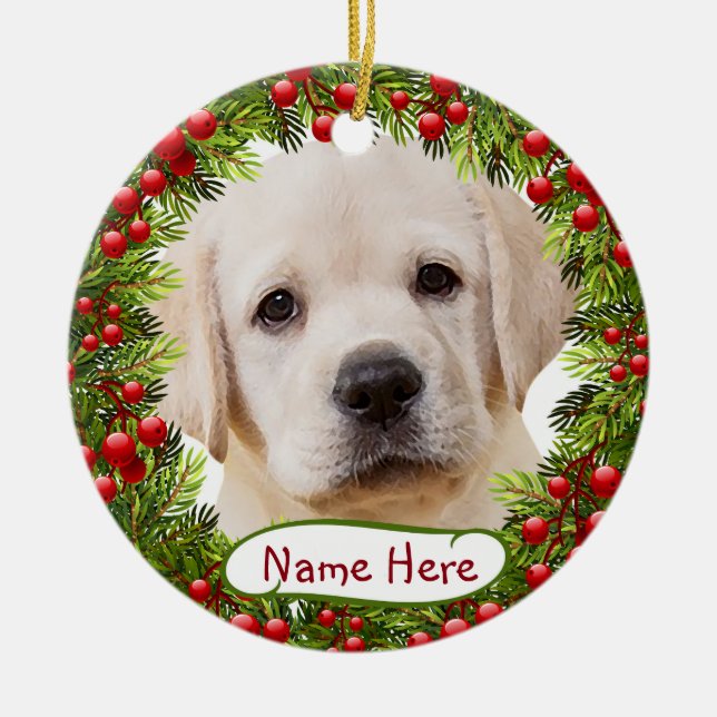 Yellow Labrador Weihnachtsschmuck (Vorne)