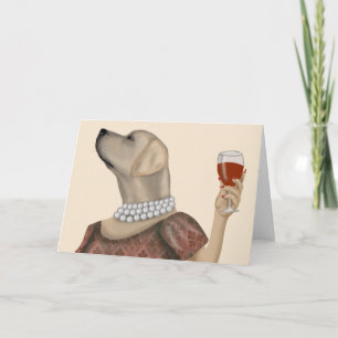 Yellow Labrador Wine Snob Karte