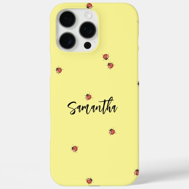 Yellow Ladybug Case-Mate iPhone Hülle (Rückseite)