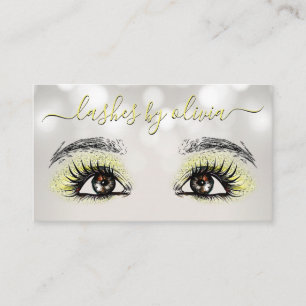 Yellow Lashes Beauty Lash Verlängerung Visagist Visitenkarte