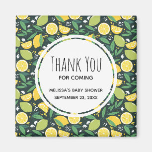 Yellow Lemon and Green Lime Frucht Pattern Event Magnet