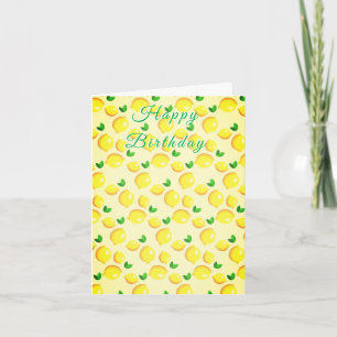 Yellow Lemon Birthday Card Karte