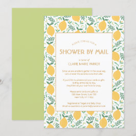 Yellow Lemon Citrus Greenery Baby Shower by Mail Einladung