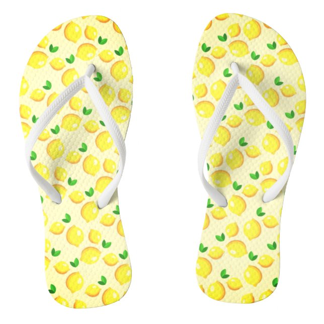 Yellow Lemon Flip Flops (Fußbett)