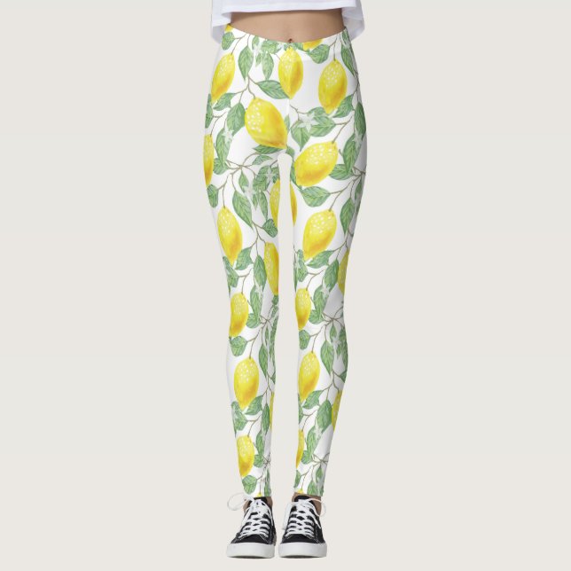 Yellow Lemon Leggings (Vorderseite)