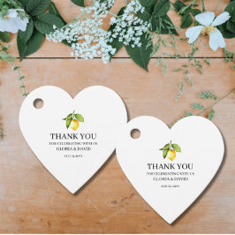 Yellow Lemon Modern Gastgeschenk Hochzeit Tags Geschenkanhänger