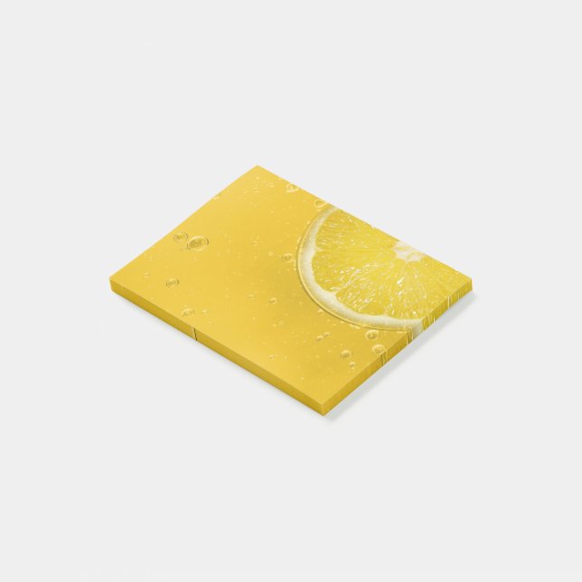 YELLOW LEMON POST-IT KLEBEZETTEL (angewinkelt)