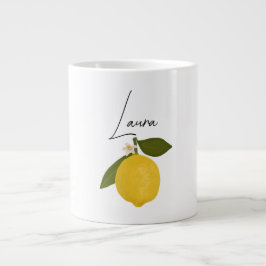 Yellow Lemon with Green Leaves | Fresh Citrus  Jumbo-Tasse