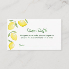 Yellow Lemons Babydusche Begleitkarte