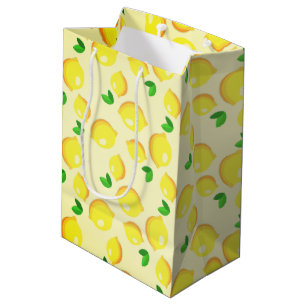 Yellow Lemons Geschenktasche Mittlere Geschenktüte