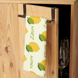 Yellow Lemons Muster Fresh Zesty Lemony Geschirrtuch