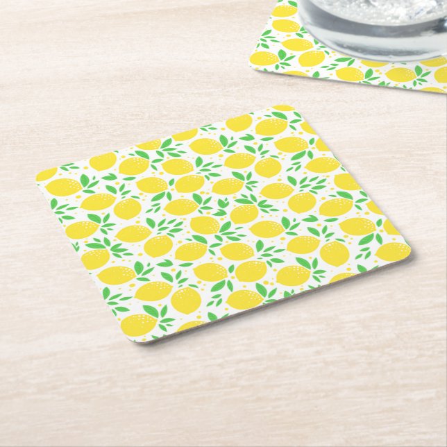 Yellow Lemons Paper Untersetzer (angewinkelt)
