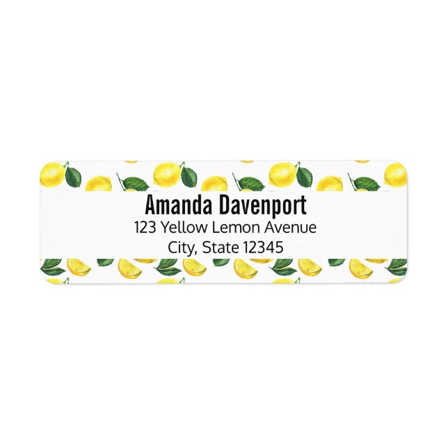 Yellow Lemons Watercolor Fruchtmuster (Vorne)