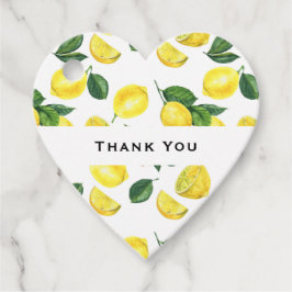 Yellow Lemons Watercolor Fruchtmuster Muster Viele Geschenkanhänger