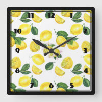 Yellow Lemons Watercolor Pattern