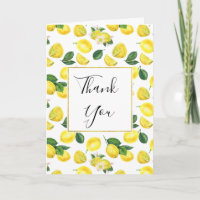 Yellow Lemons Watercolor Pattern Vielen Dank