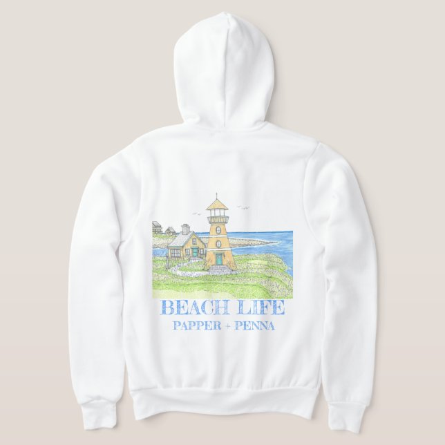Yellow Lighthouse Zippered Hoodie (AblageHinten)