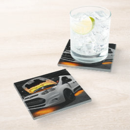 Yellow Lights Van Glasuntersetzer