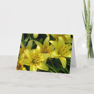 Yellow Lilies Card Karte